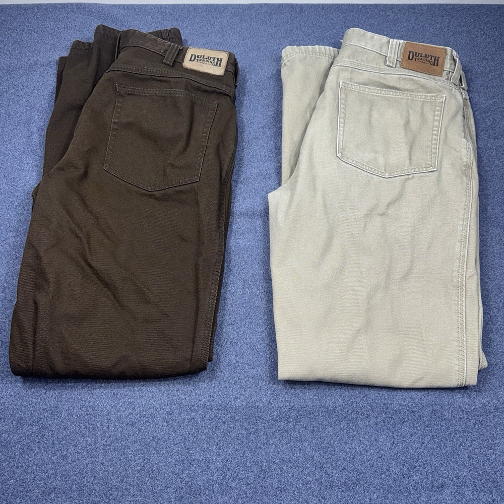 Lot Of 2 Size 36x36 Duluth Trading Co Fire Hose Relaxed Fit 5 Pocket Mens Pants